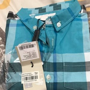 Burberry Boys Button Up. Short sleeve.